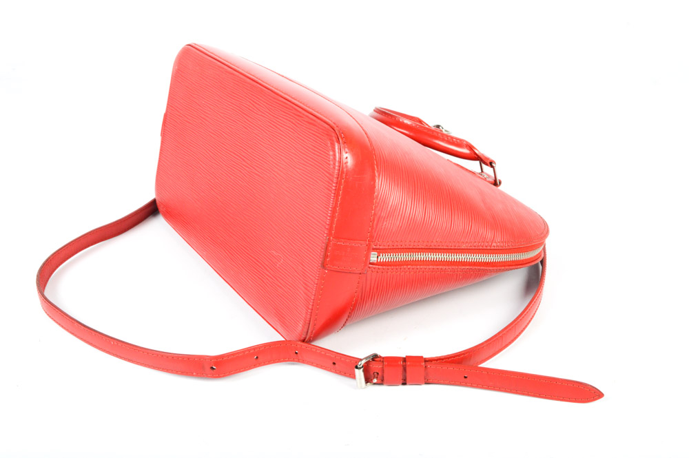 Louis Vuitton Red Epi Alma Handbag
