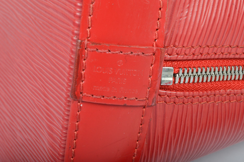 Louis Vuitton Red Epi Alma Handbag
