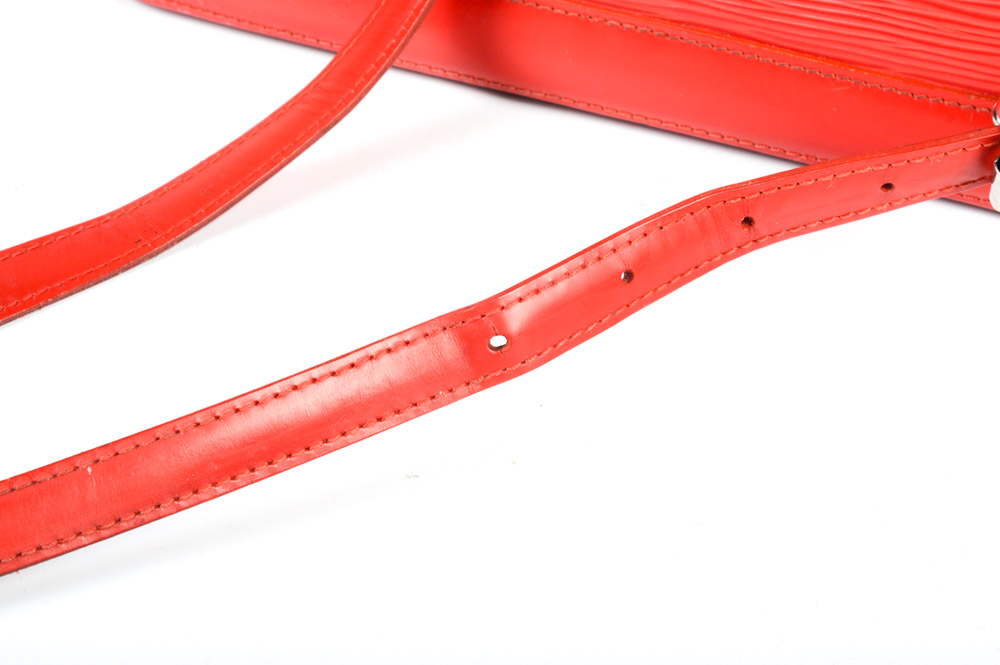 Louis Vuitton Red Epi Alma Handbag