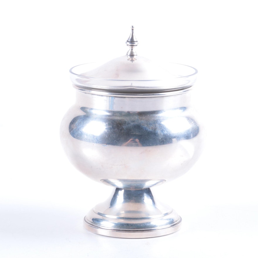 Frank M. Whiting Co. Weighted Sterling Silver Condiment Jar
