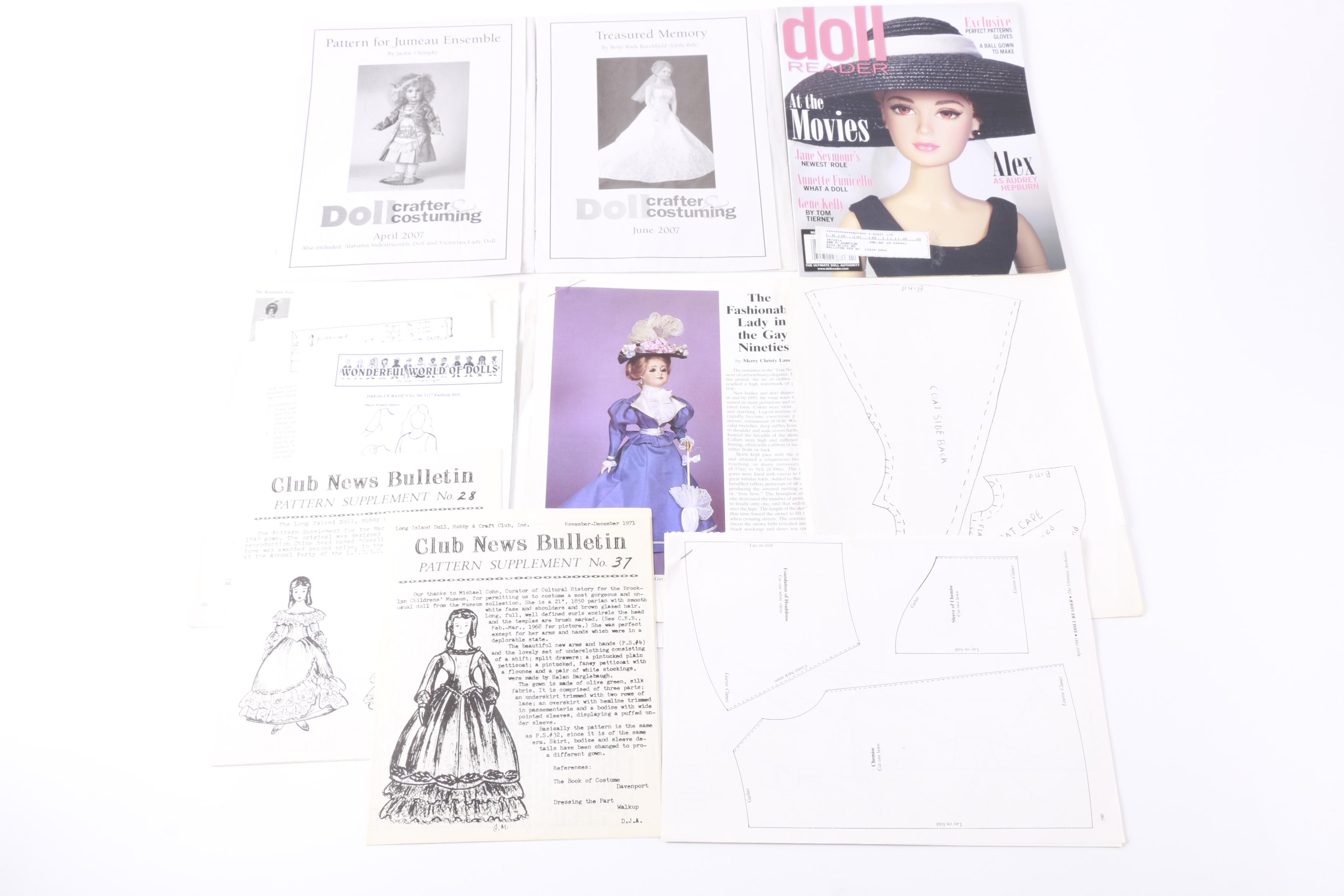 Vintage Doll Pattern Sewing Books