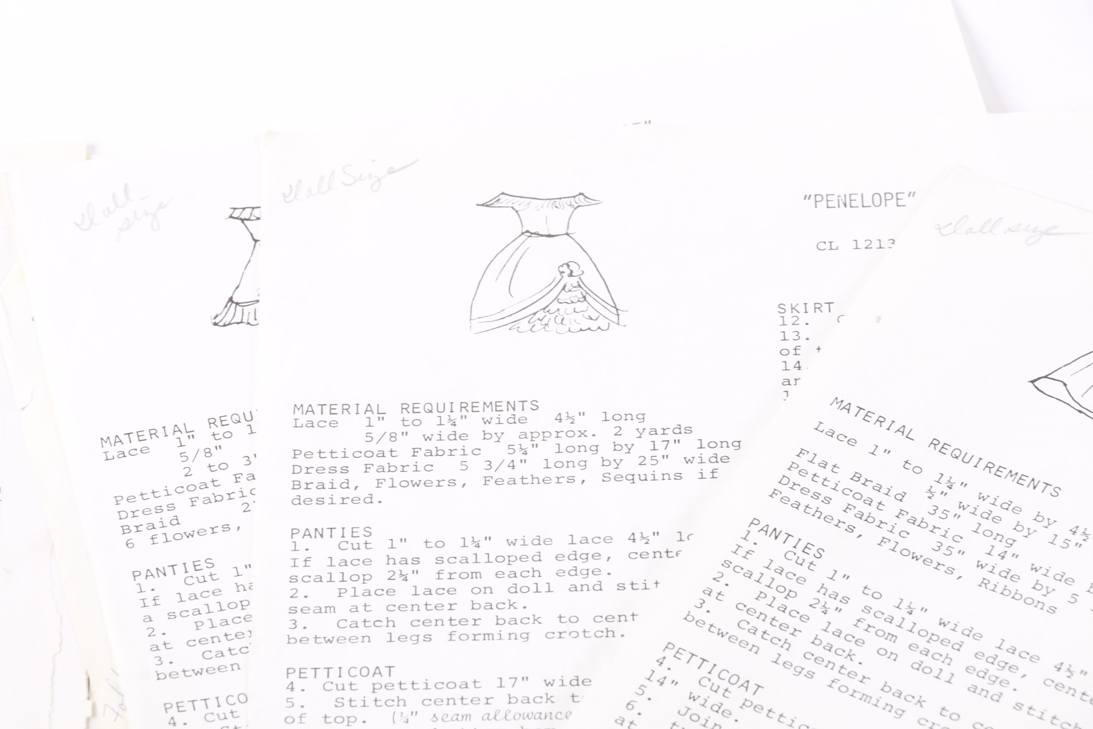 Vintage Doll Pattern Sewing Books