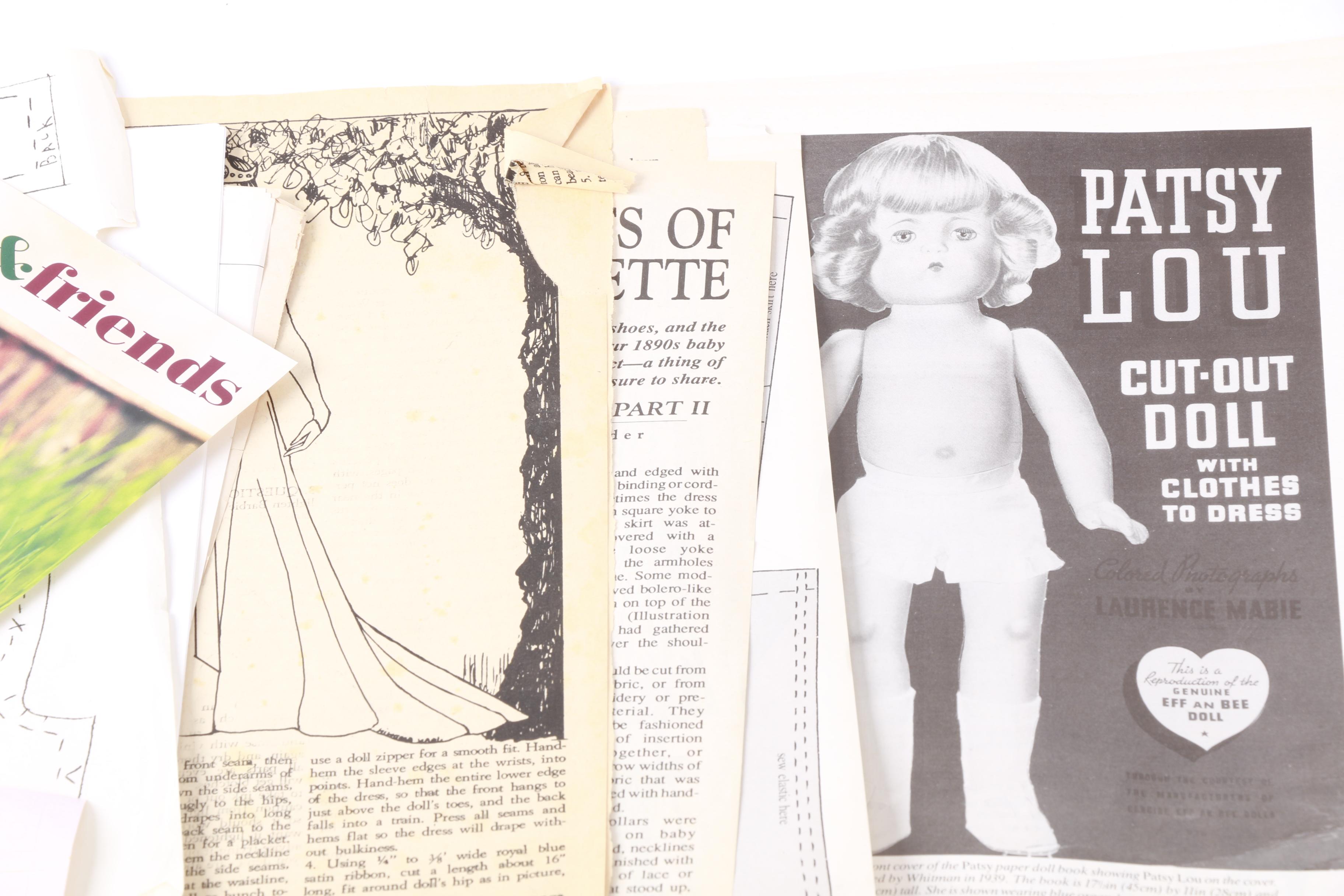 Vintage Doll Pattern Sewing Books