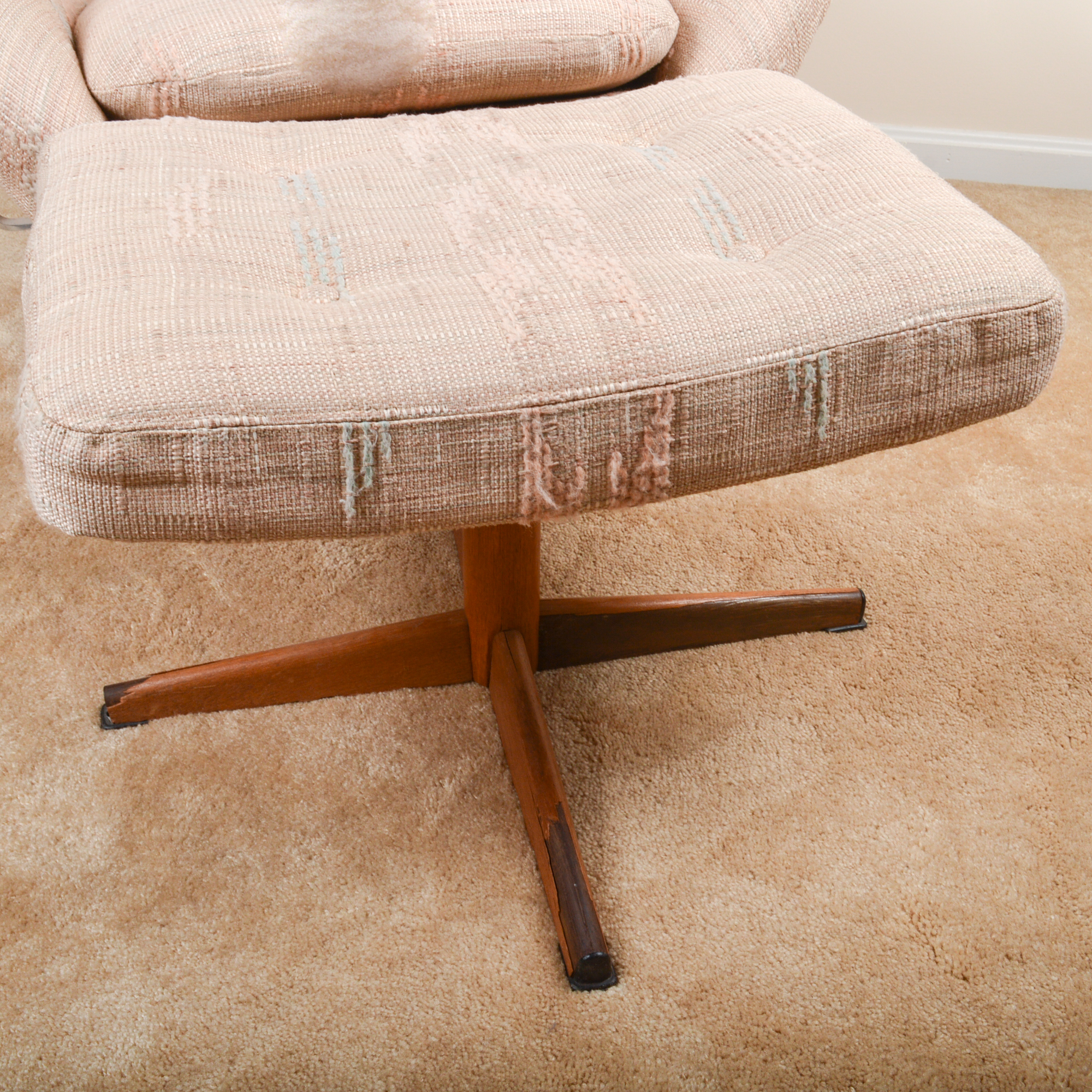 Modern Swivel Armchair and Ottoman by Swedfurn AB Slätte Möbler Töreboda