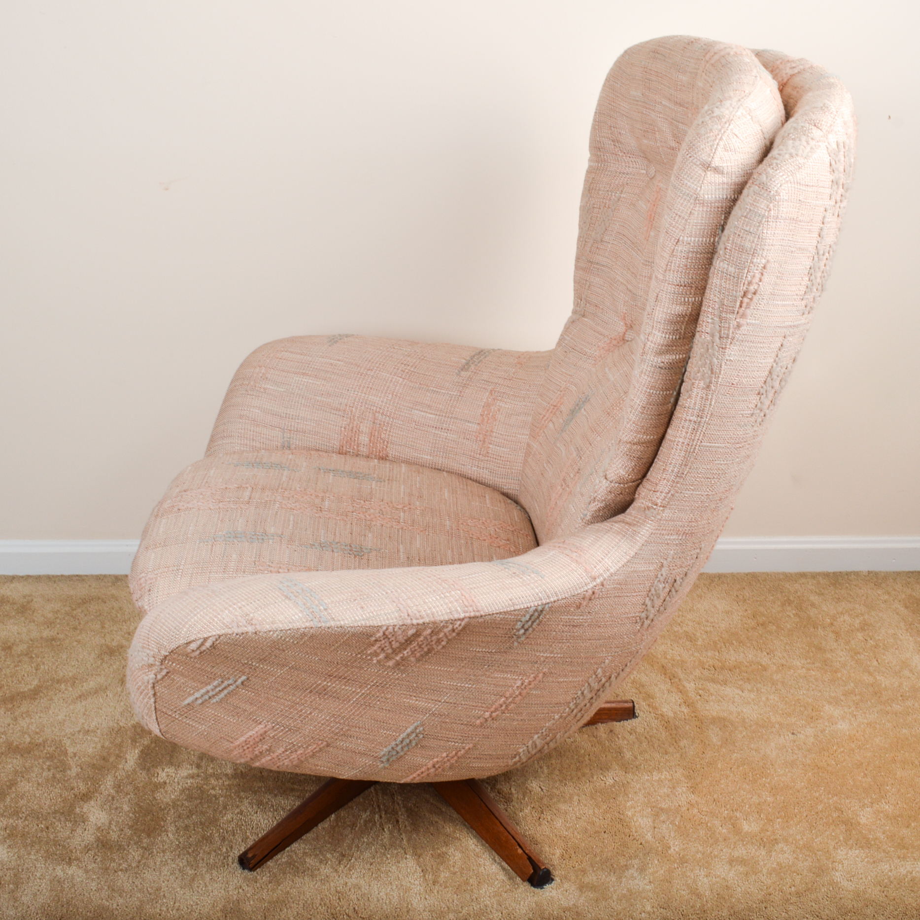 Modern Swivel Armchair and Ottoman by Swedfurn AB Slätte Möbler Töreboda