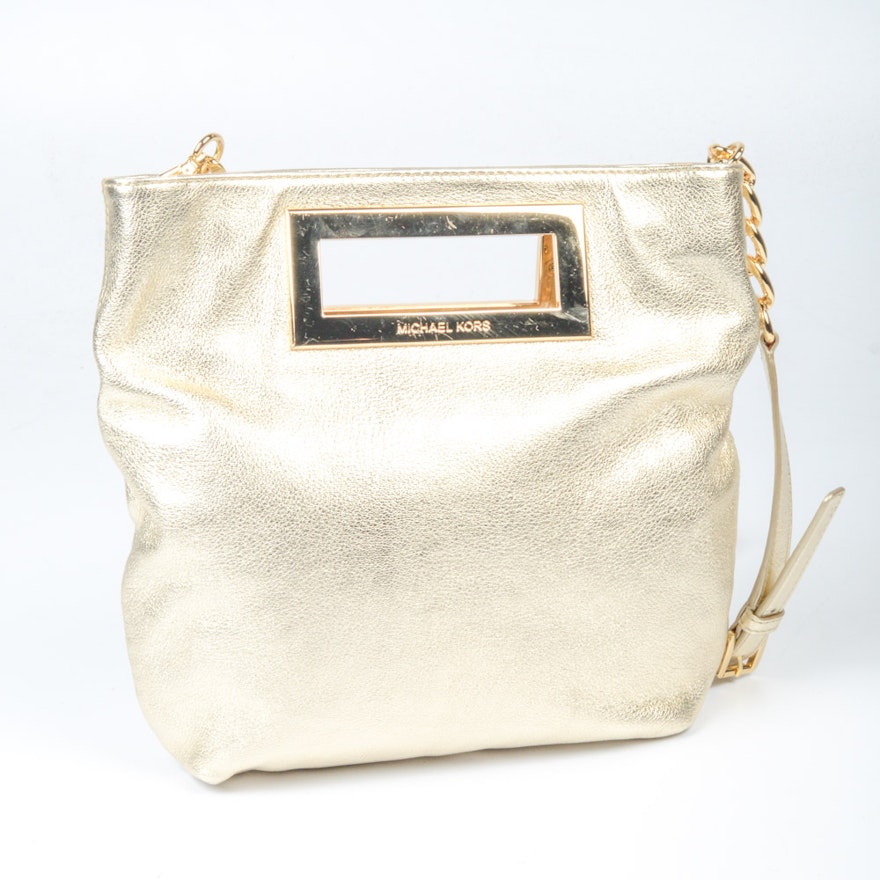 MICHAEL Michael Kors Gold Leather Handbag