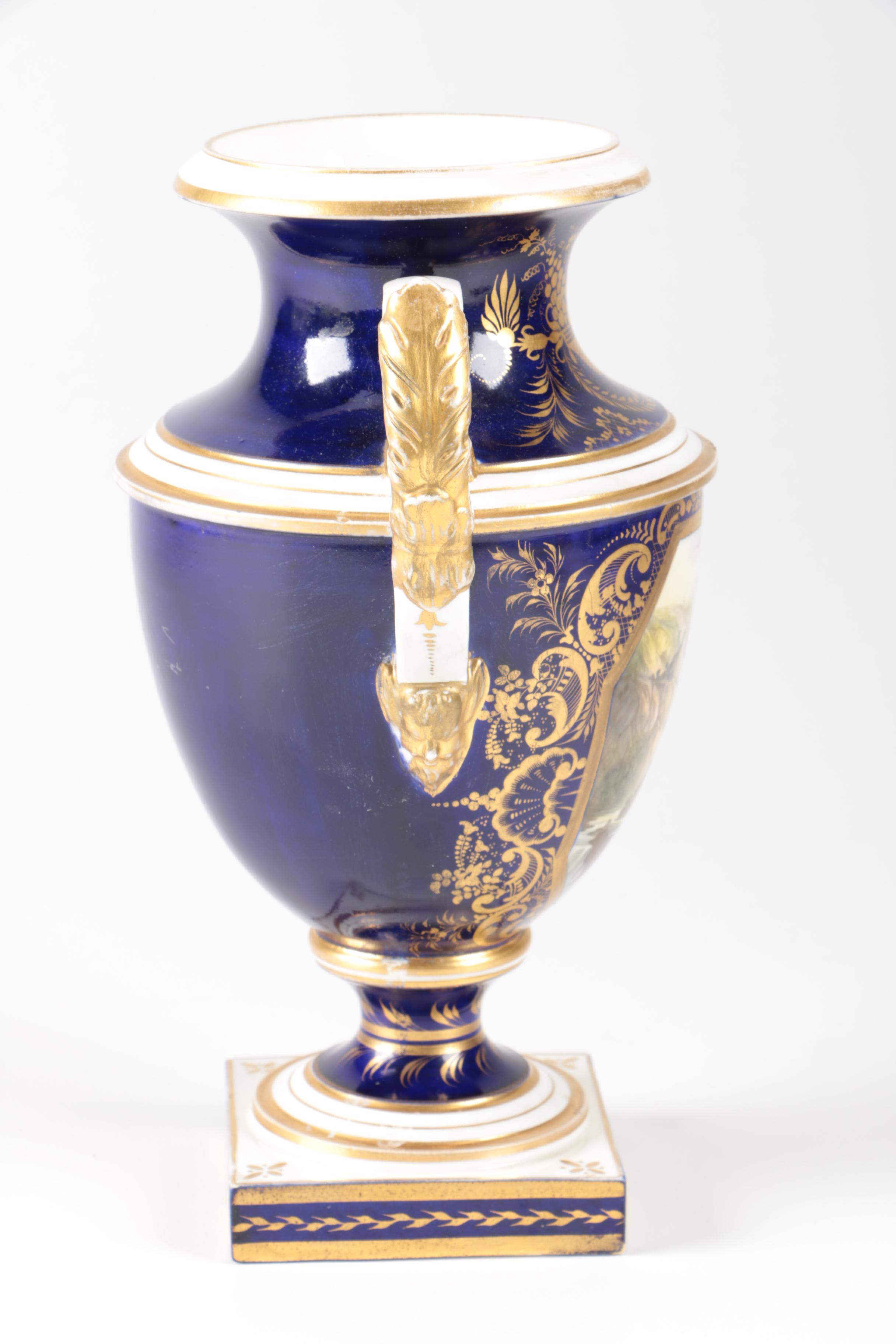 Antique 1806-1825 English Derby Porcelain Vase with "View From Wales"