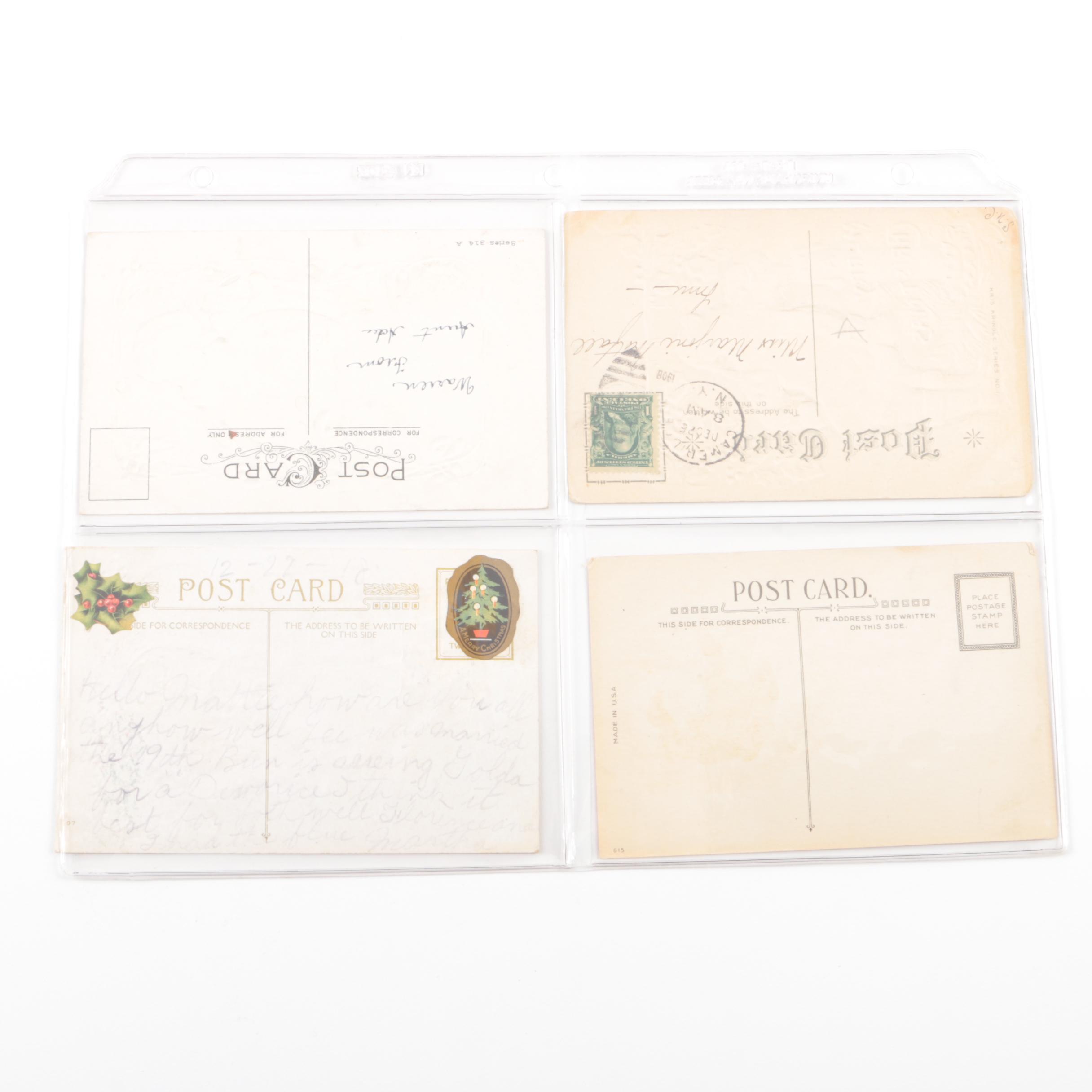 Early 20th Century Christmas Postcards