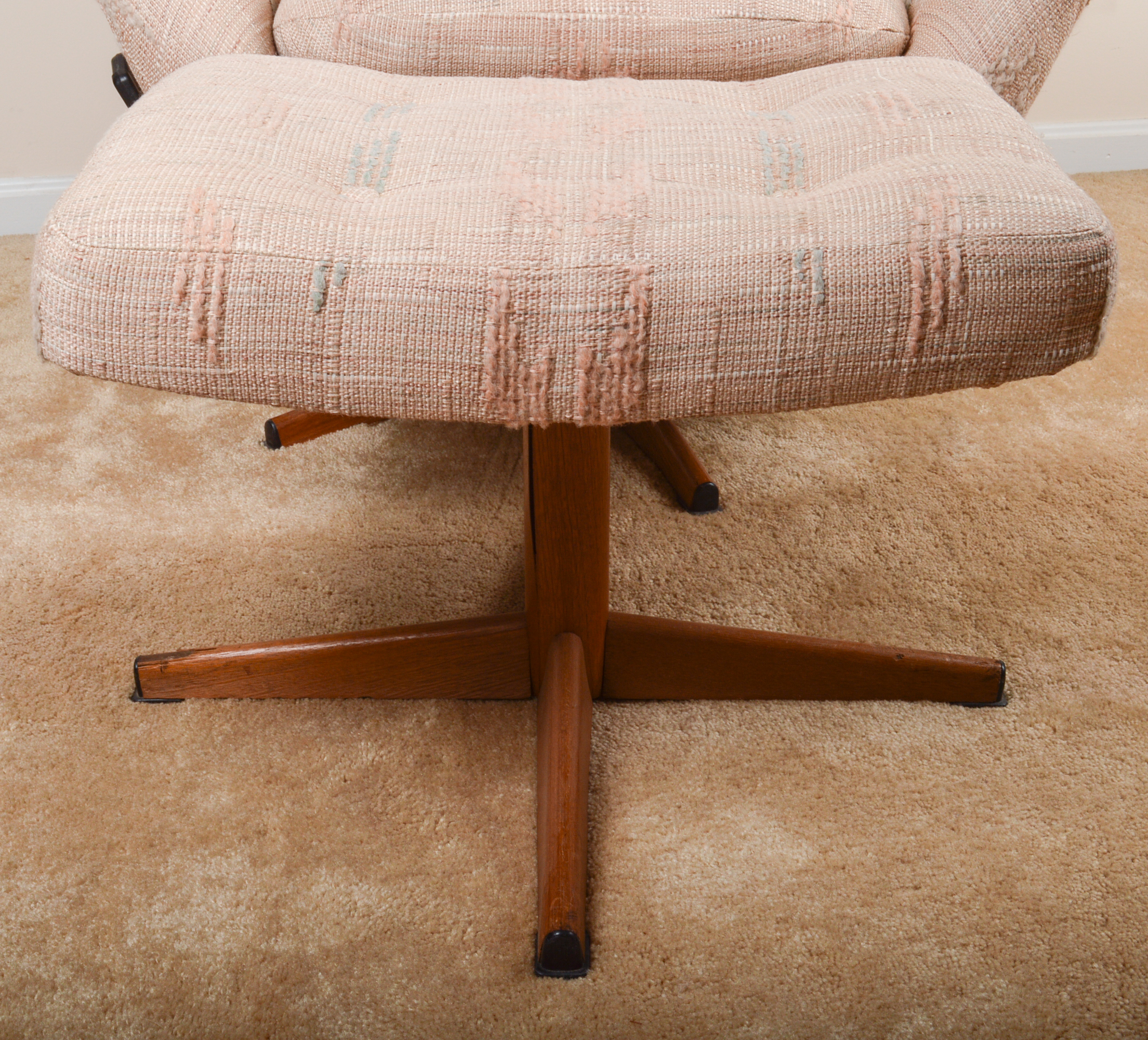 Modern Swivel Armchair and Ottoman by Swedfurn AB Slätte Möbler Töreboda