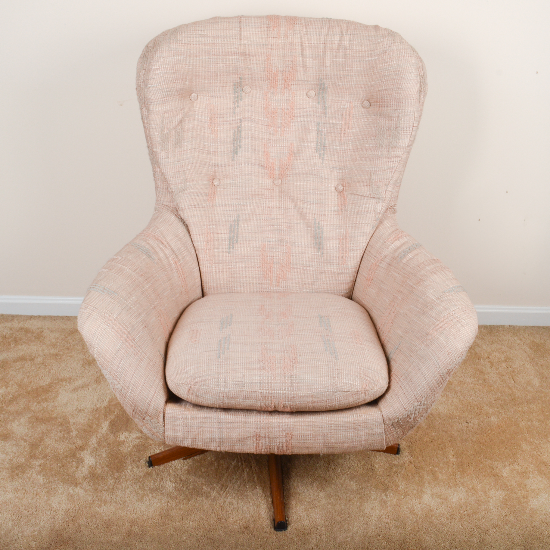 Modern Swivel Armchair and Ottoman by Swedfurn AB Slätte Möbler Töreboda