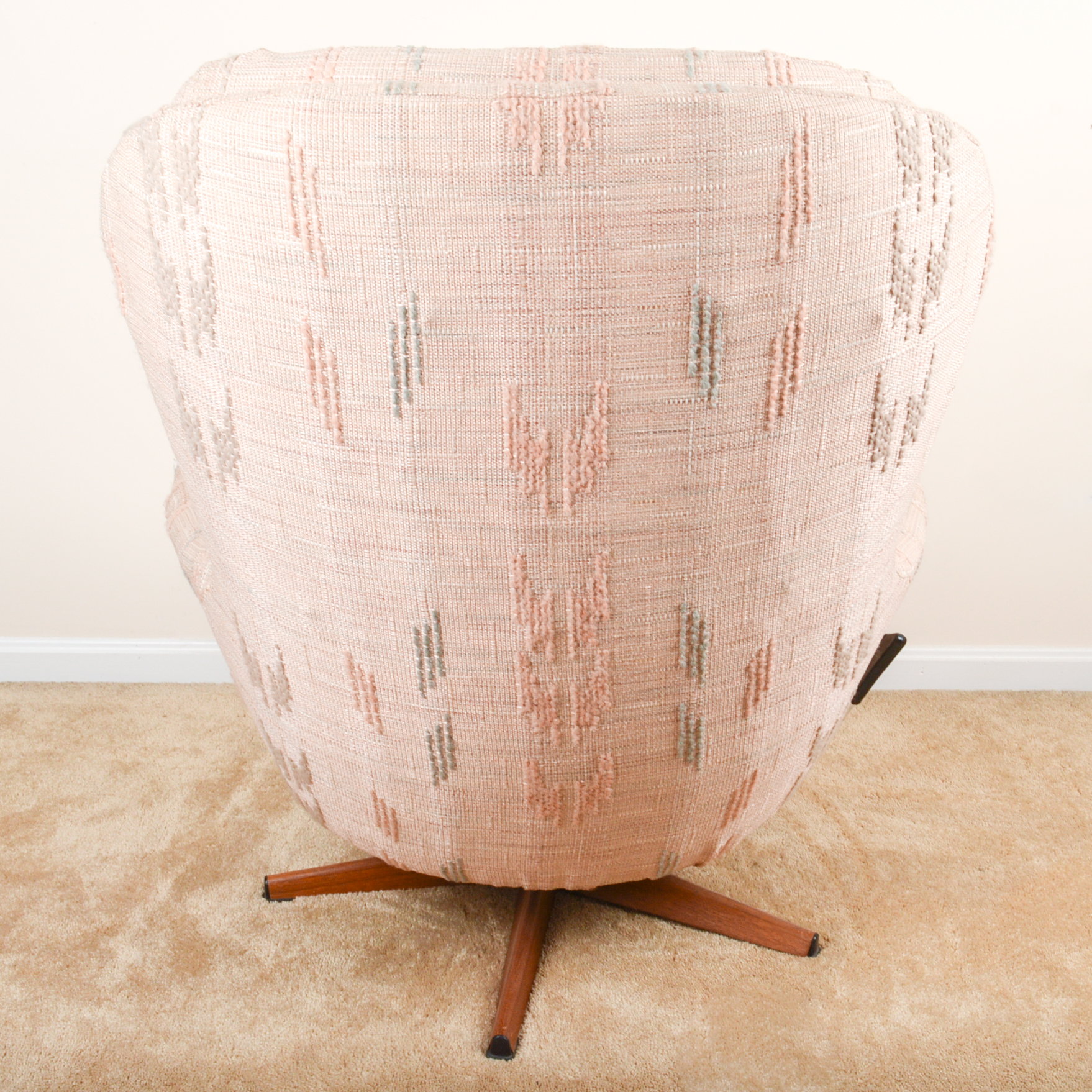 Modern Swivel Armchair and Ottoman by Swedfurn AB Slätte Möbler Töreboda