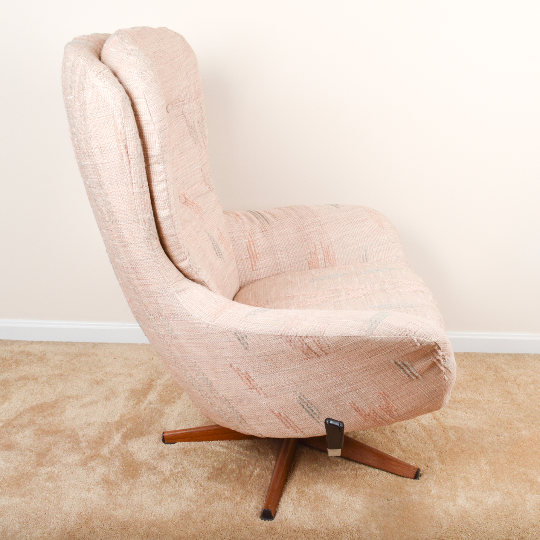 Modern Swivel Armchair and Ottoman by Swedfurn AB Slätte Möbler Töreboda