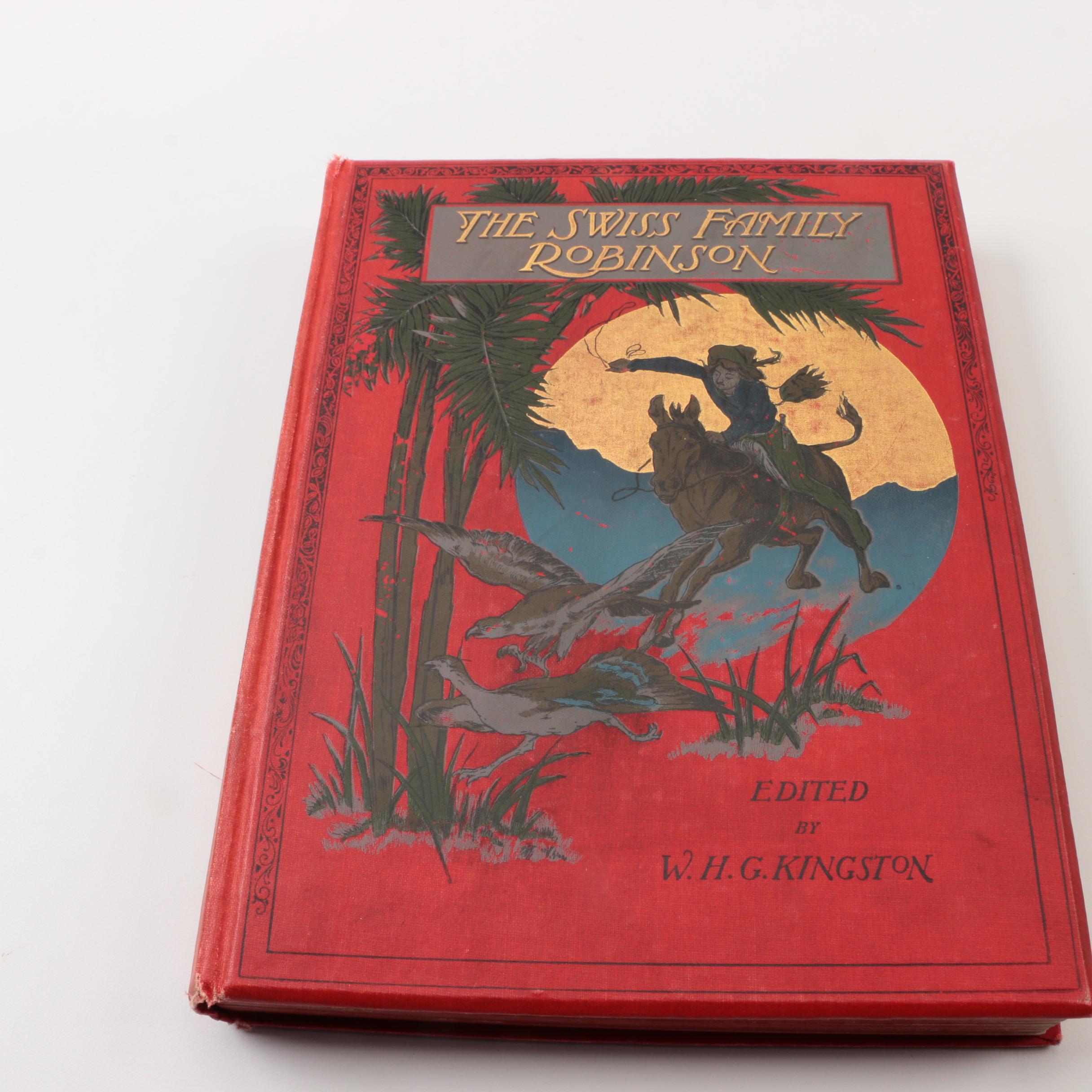 Vintage Books including "Swiss Family Robinson"