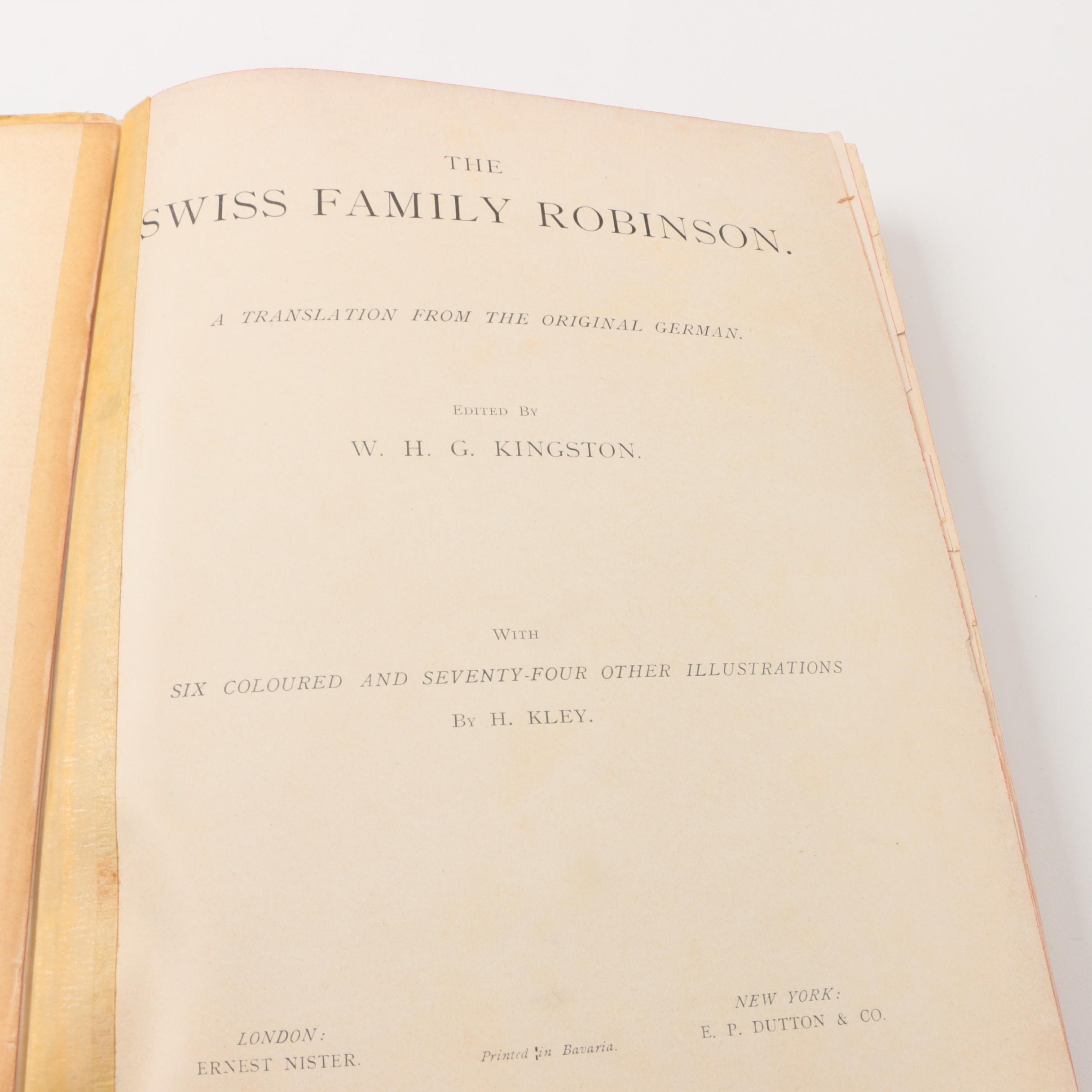 Vintage Books including "Swiss Family Robinson"