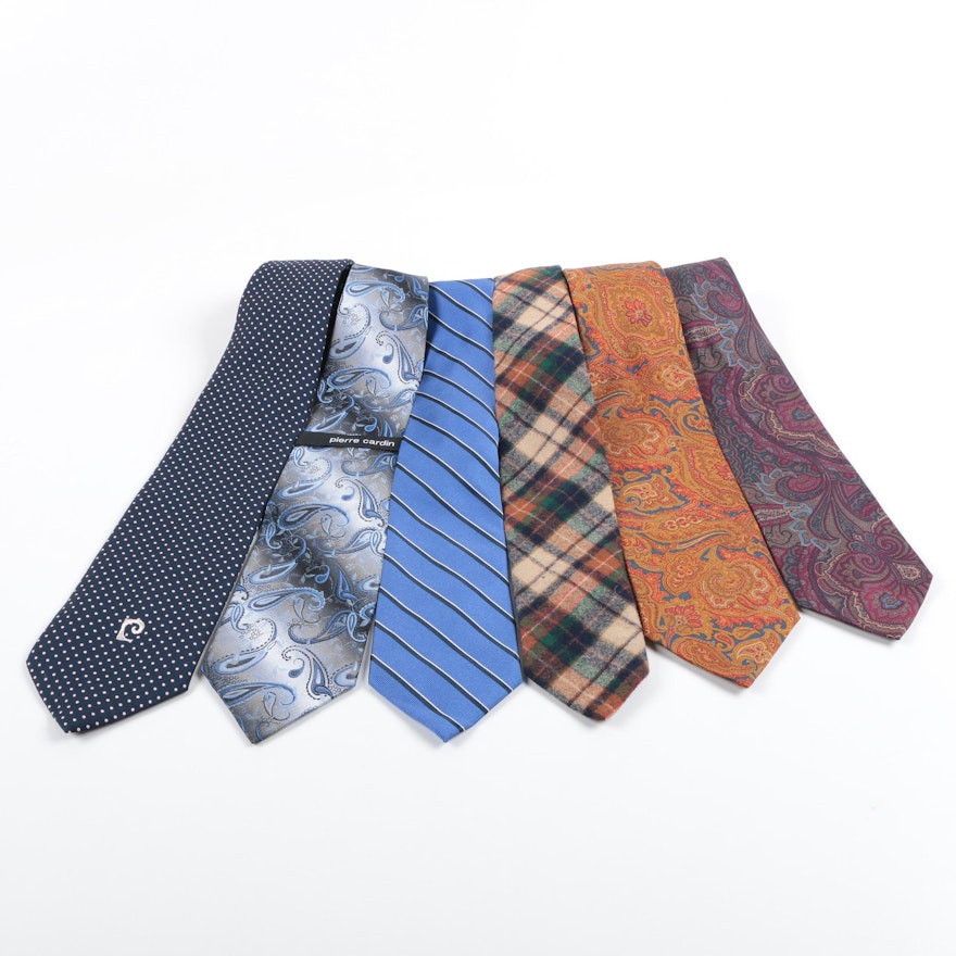 Men's Silk Neckties Including Pierre Cardin