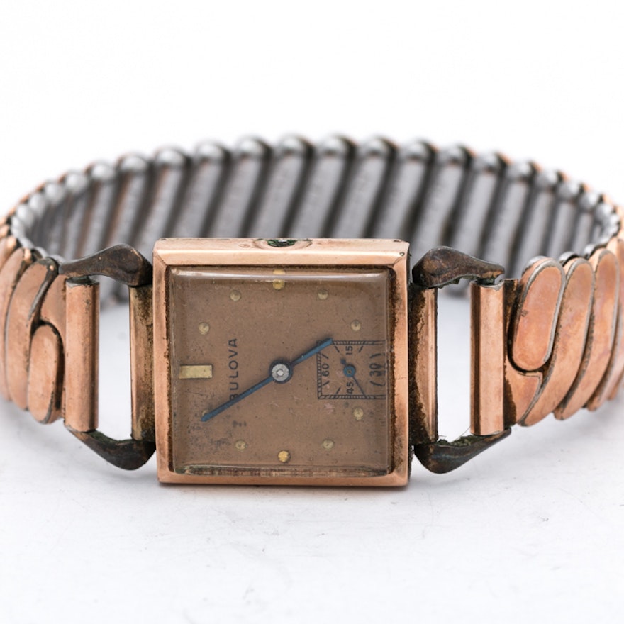 Vintage 14K Gold Filled Bulova Wristwatch