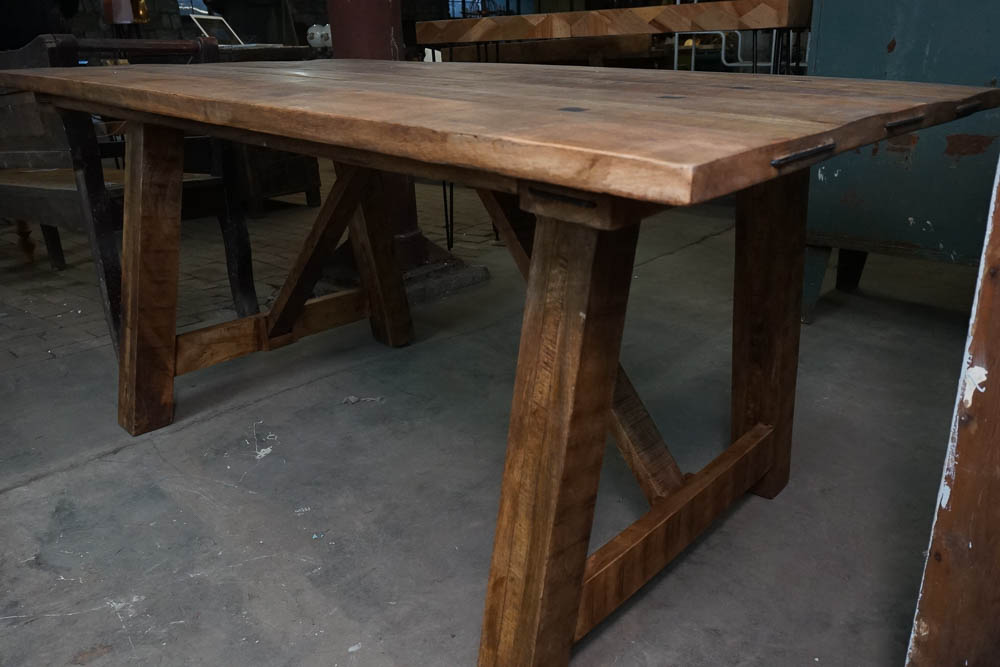 Wooden Trestle Dining Table