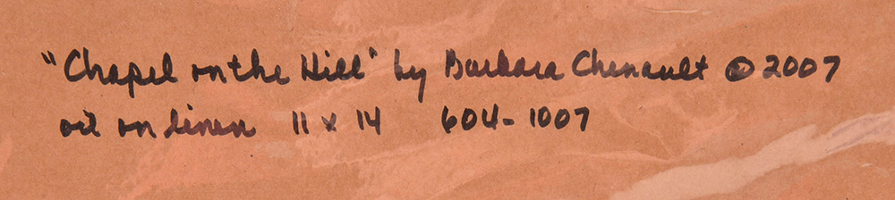 Barbara Chenault Original Oil Painting on Linen "Chapel on the Hill"