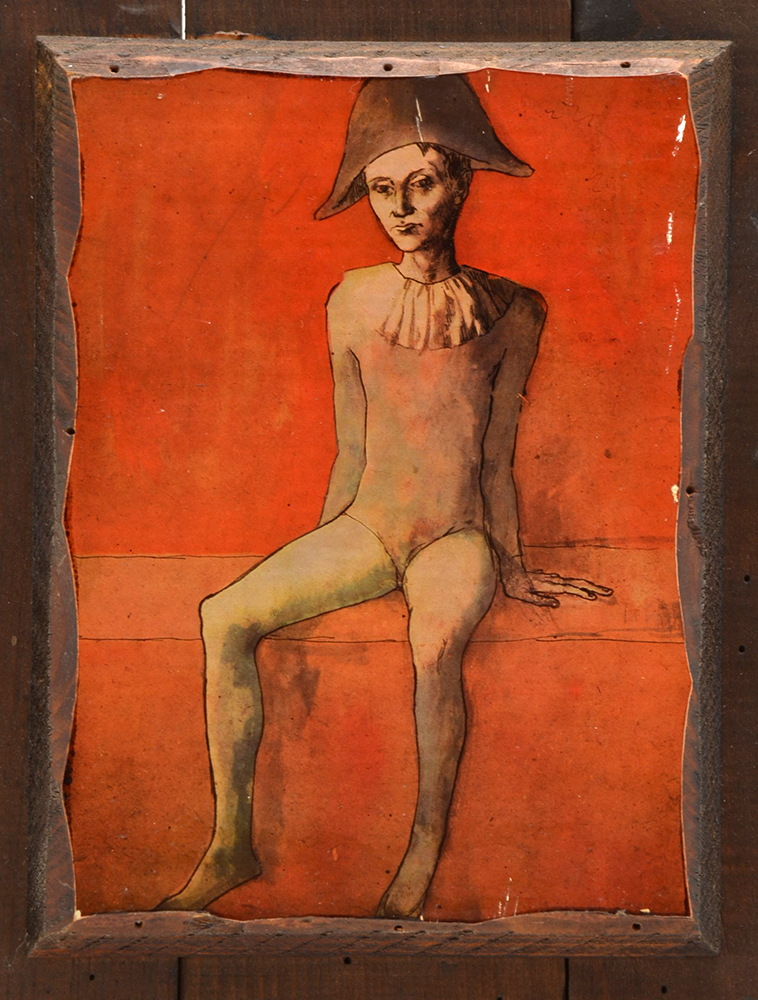 Offset Lithograph Print after Pablo Picaso "Harlequin on a Red Armchair"