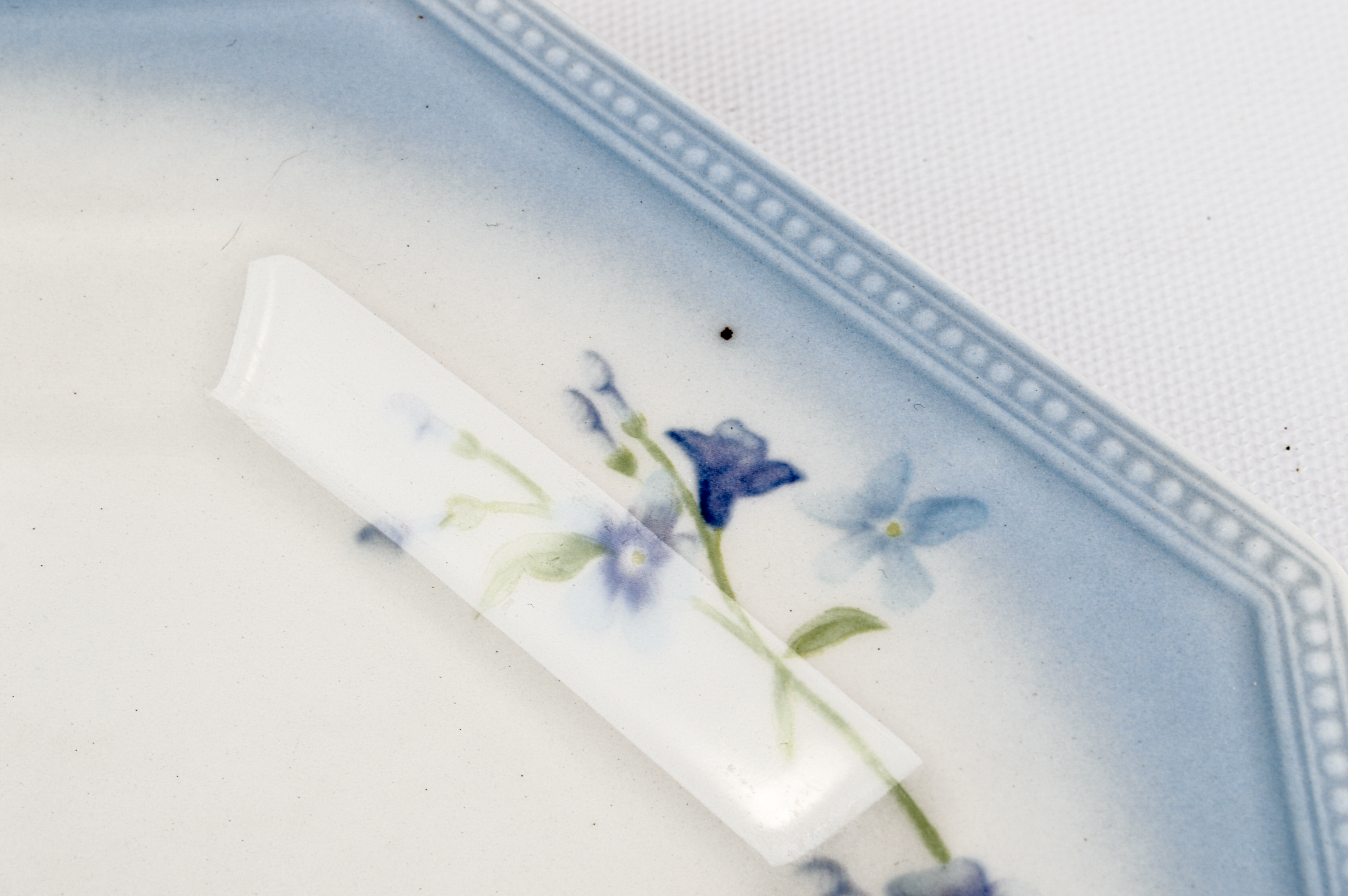 PRIORITY-"Blue Flowers" English China Tableware, Circa 1940s