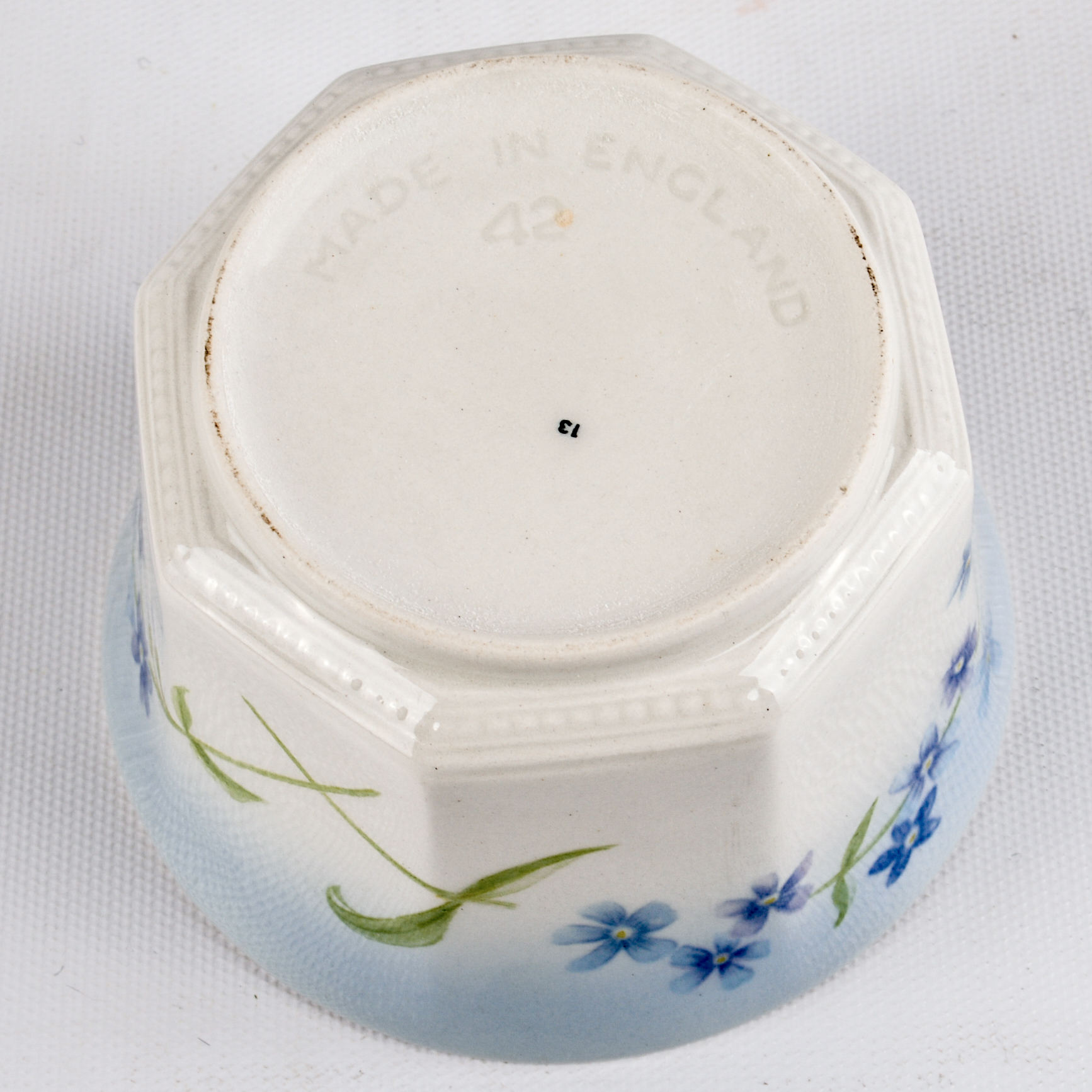 PRIORITY-"Blue Flowers" English China Tableware, Circa 1940s