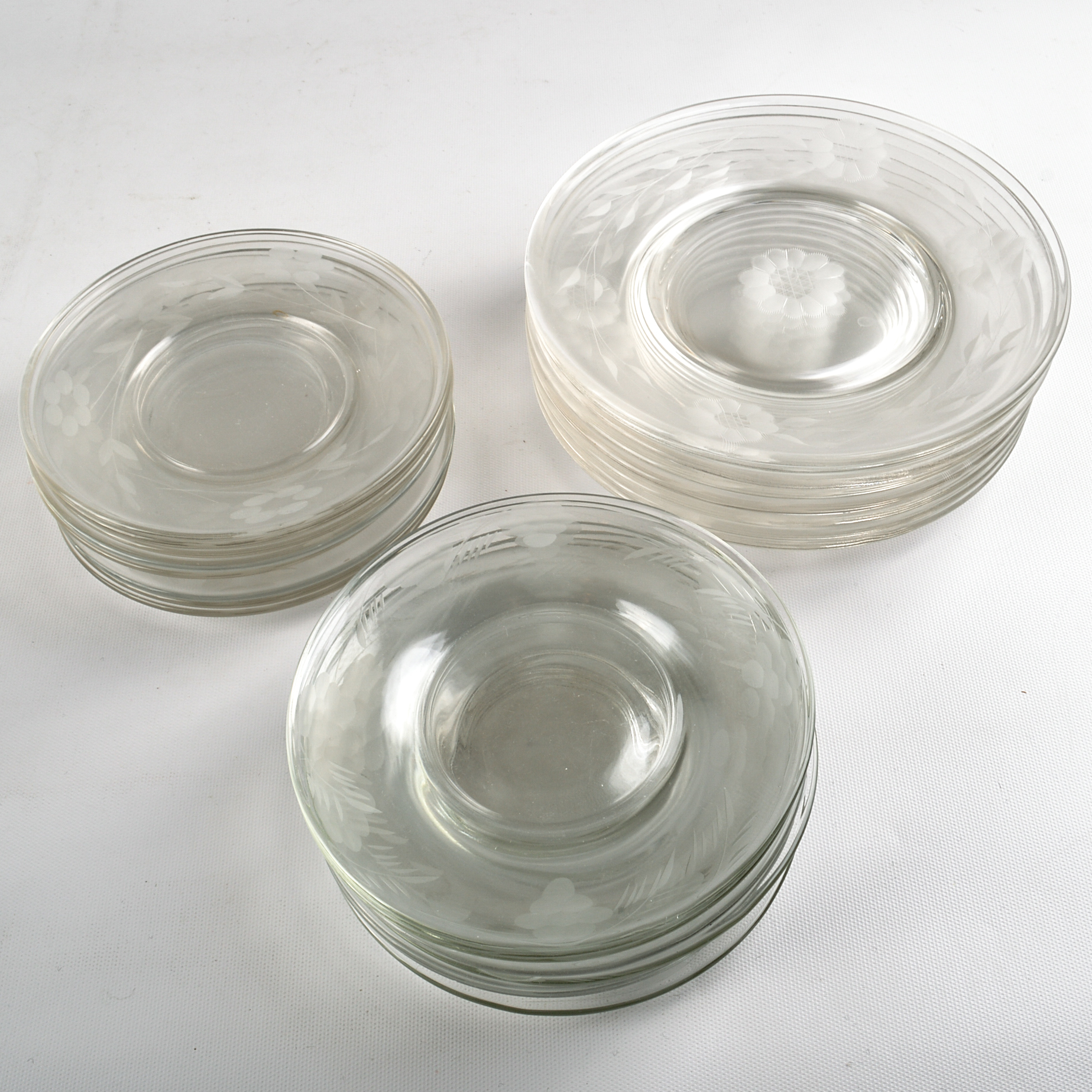 Vintage Glass Barware and Tableware Collection