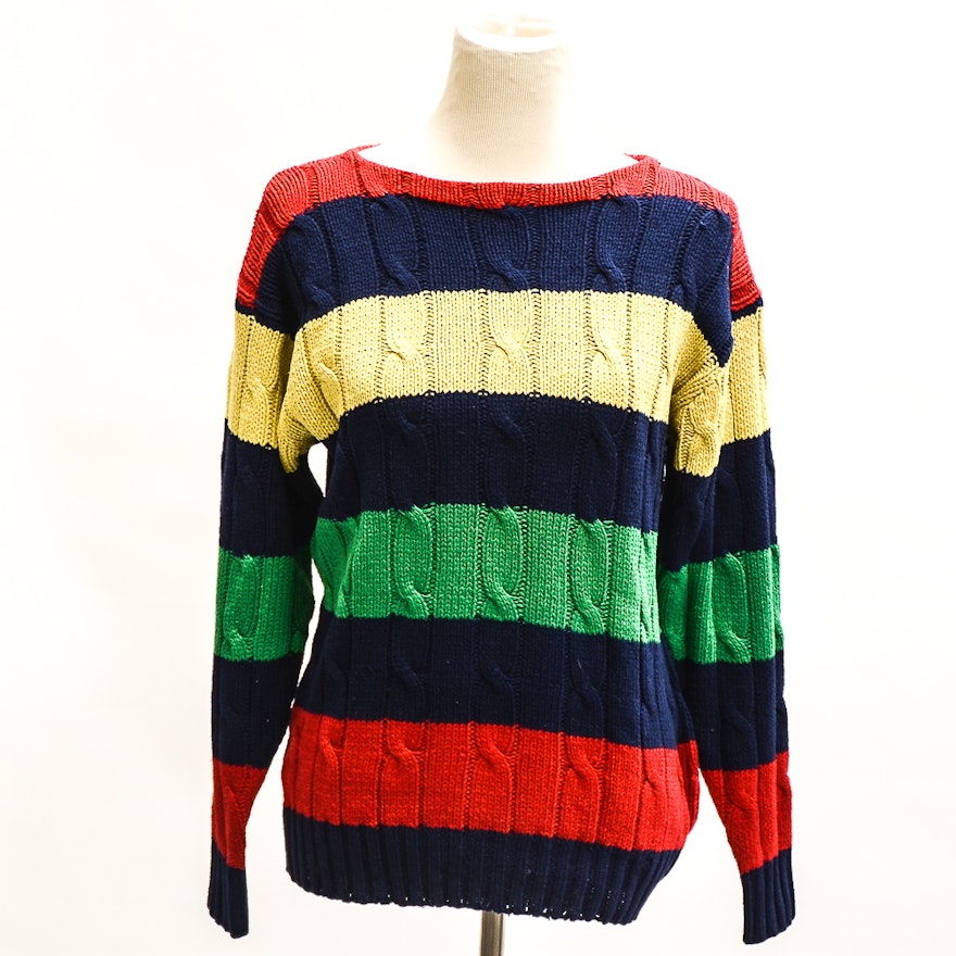 Ralph Lauren Cable Knit Silk Sweater