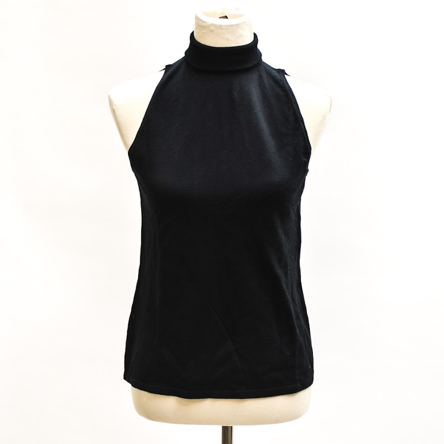 Melody Thomas Scott Black Sleeveless Sweater