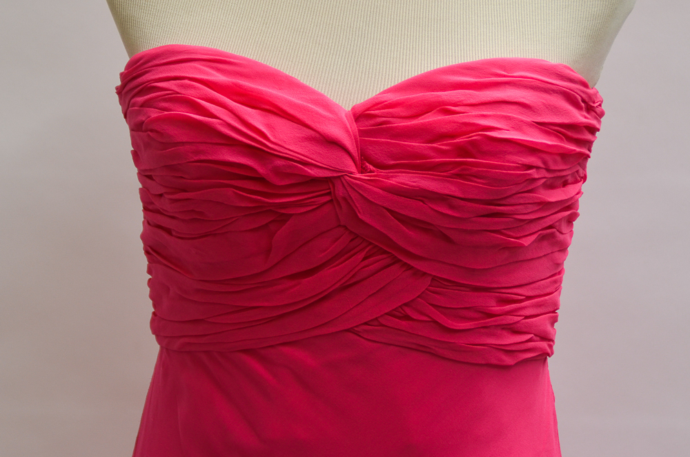 Carmen Marc Valvo Signature Pink Evening Gown