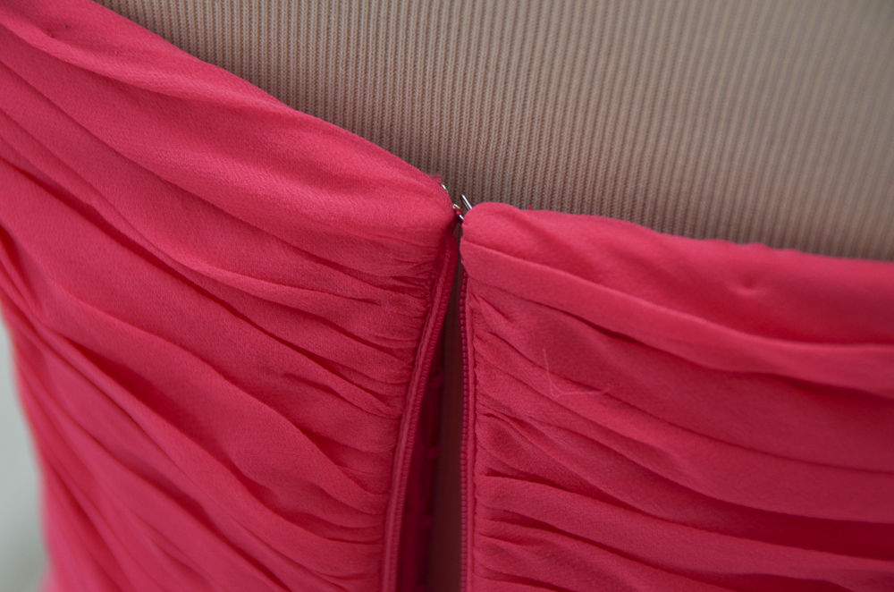 Carmen Marc Valvo Signature Pink Evening Gown