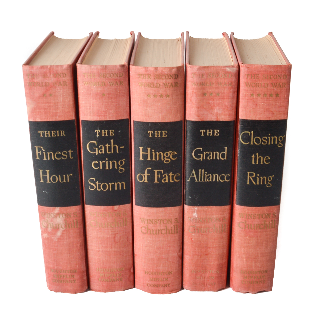 Five Winston Churchill Books, Circa 1950