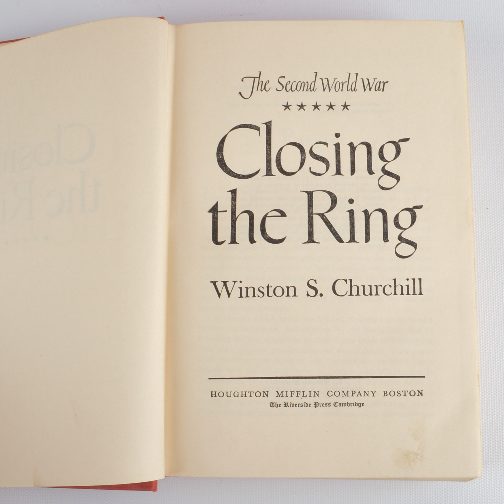 Five Winston Churchill Books, Circa 1950