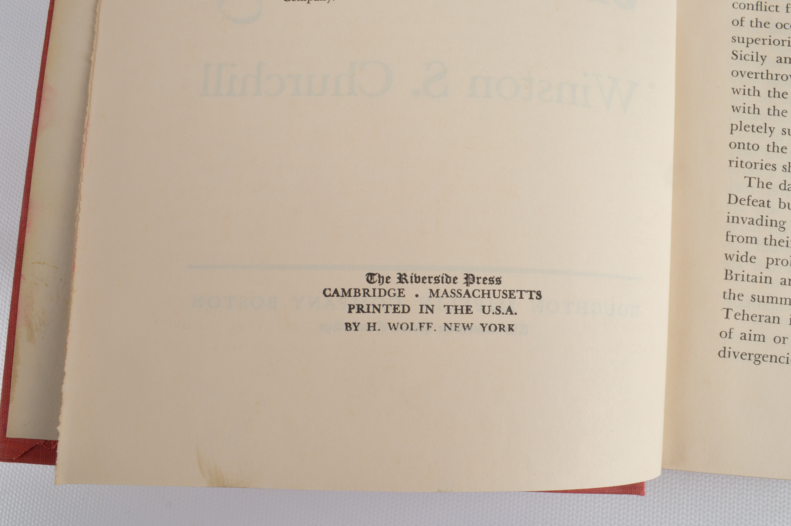 Five Winston Churchill Books, Circa 1950