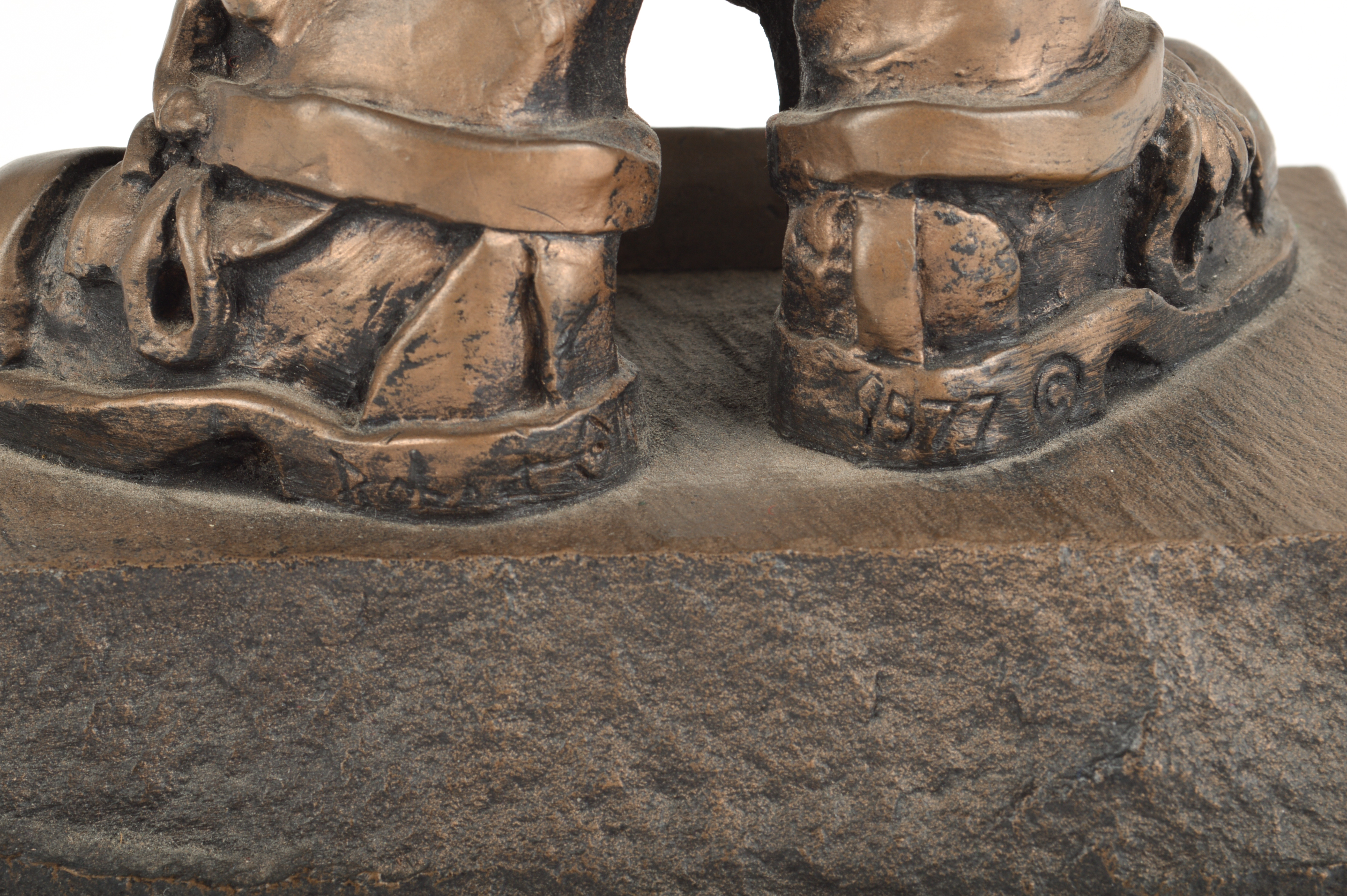 Robert Olley 1977 Cast Bronze "Geordie" Sculpture