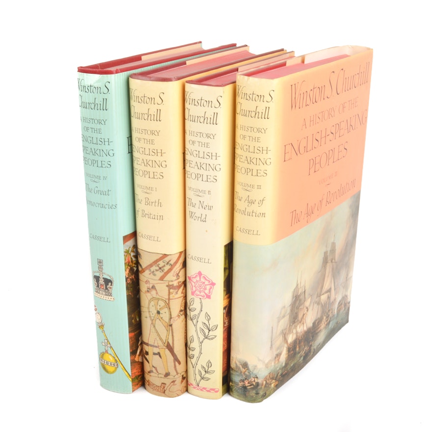Four Volume Set of Churchill's "A History of the English-Speaking Peoples"