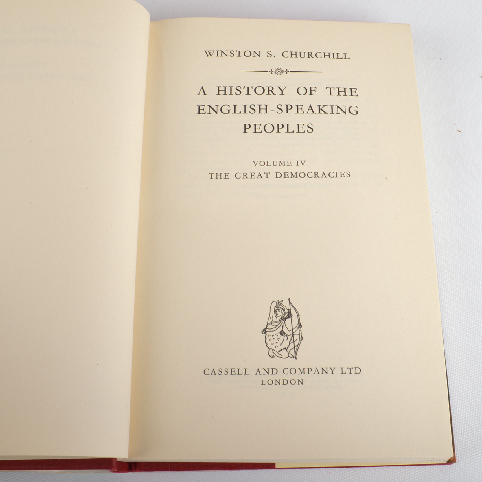Four Volume Set of Churchill's "A History of the English-Speaking Peoples"