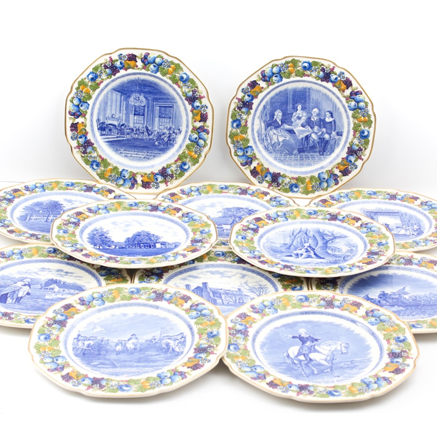 George Washington Commemorative Plates by Crown Ducal