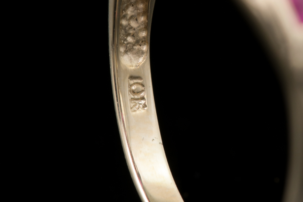 10K Yellow Gold, Ruby and Diamond Cocktail Ring