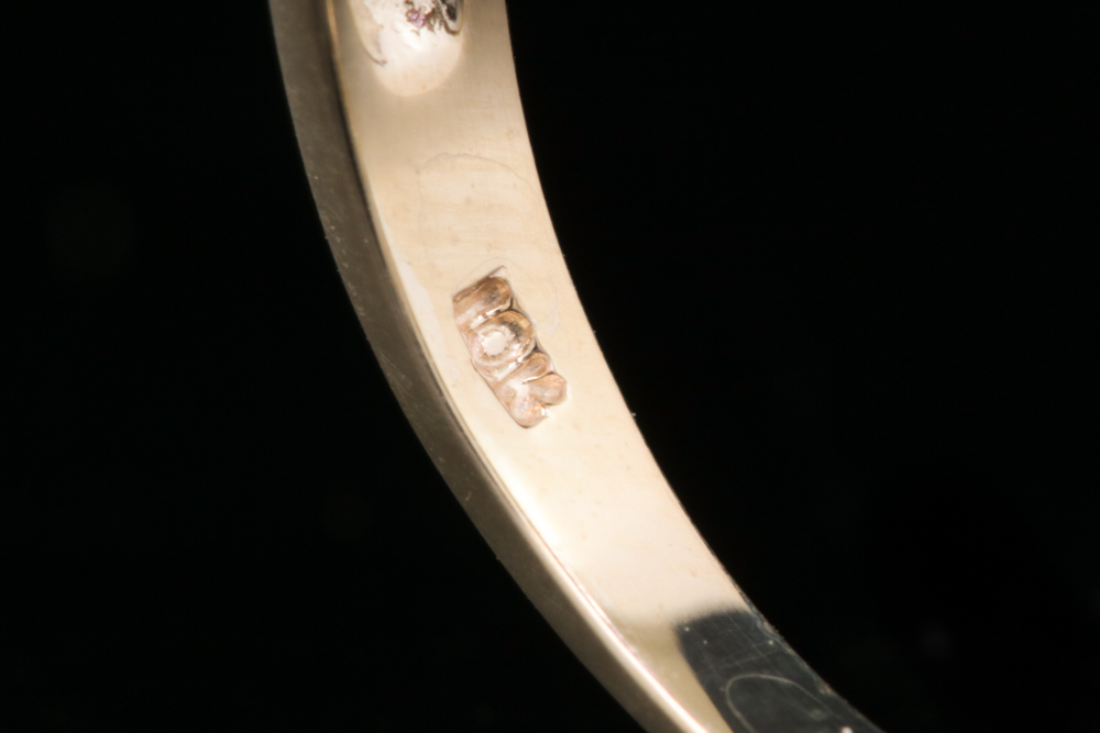 10K Yellow Gold, Amethyst and Diamond Cocktail Ring