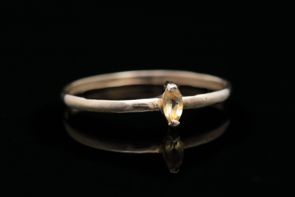 14K Yellow Gold and Marquise Citrine Ring