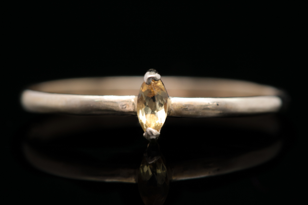 14K Yellow Gold and Marquise Citrine Ring