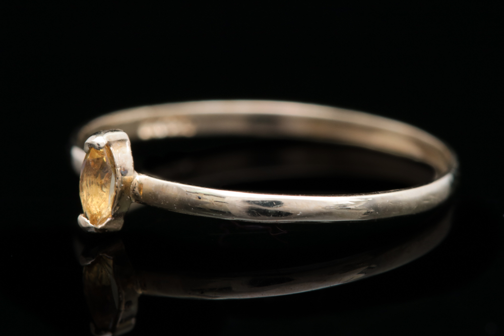 14K Yellow Gold and Marquise Citrine Ring
