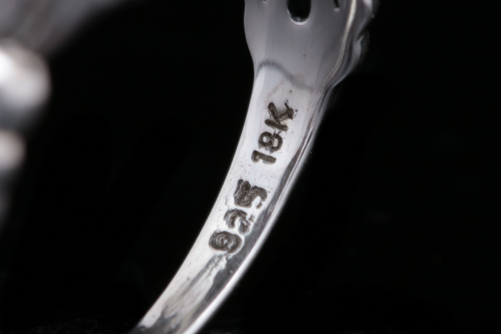 Robert Manse Sterling Silver, 18K Yellow Gold and Charoite Ring