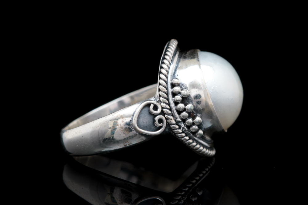 Sterling Silver and Mabé Pearl Ring