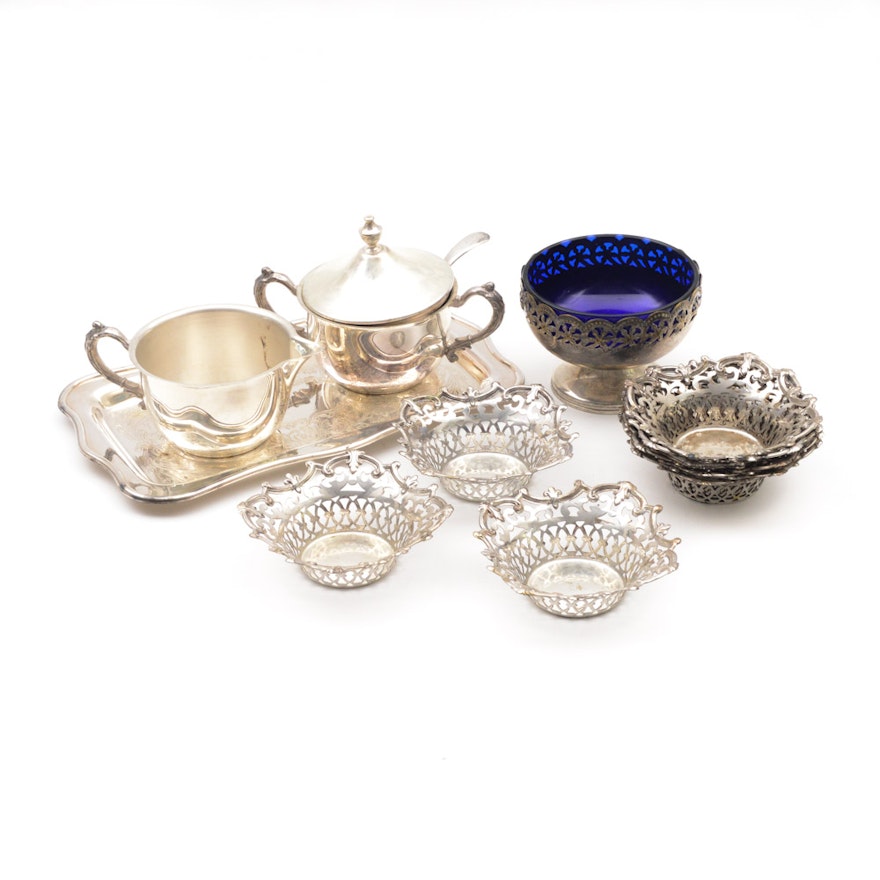 Sheridan Silver Plate Service with Other Silver Plate Serveware