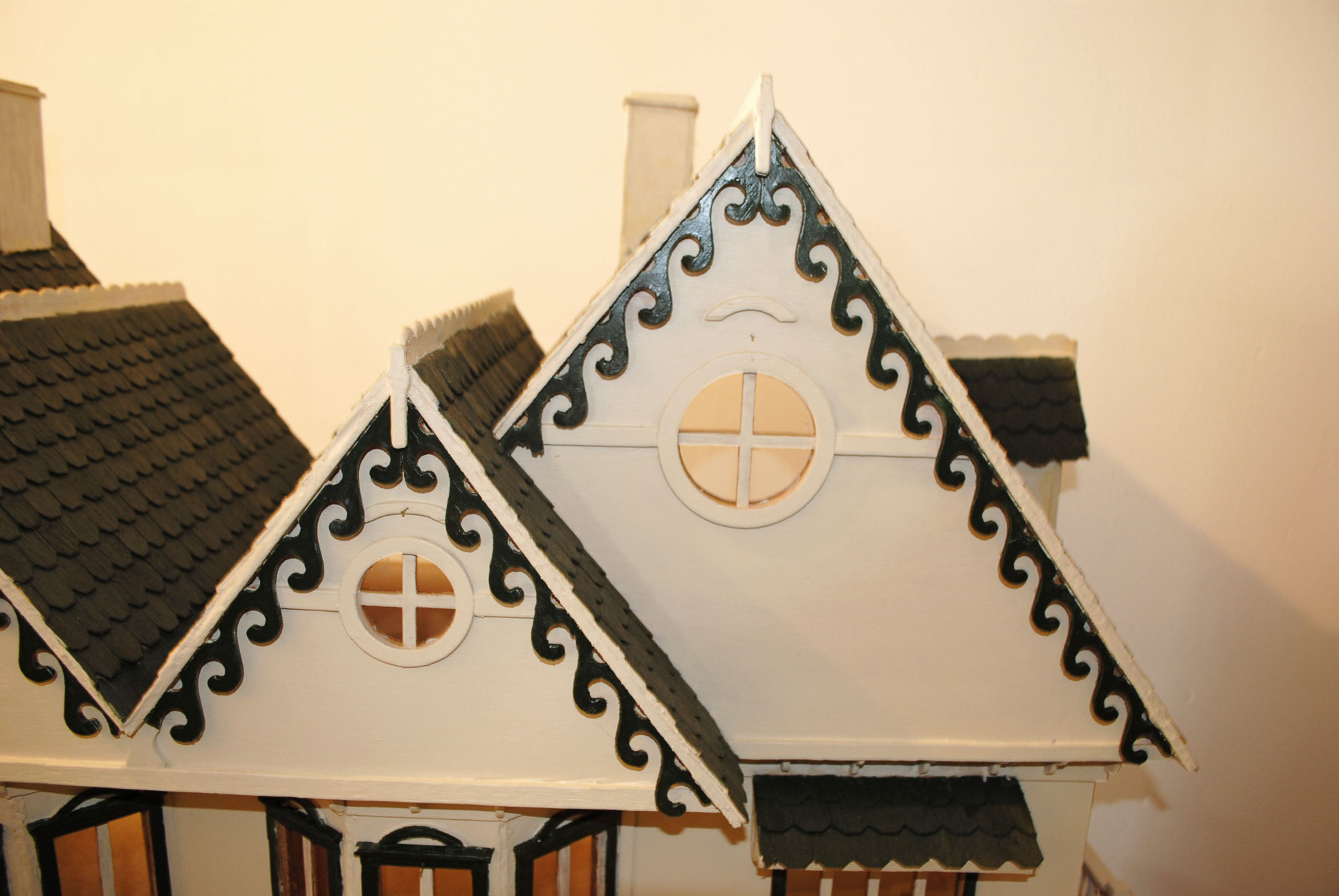 Vintage Handcrafted Victorian Dollhouse