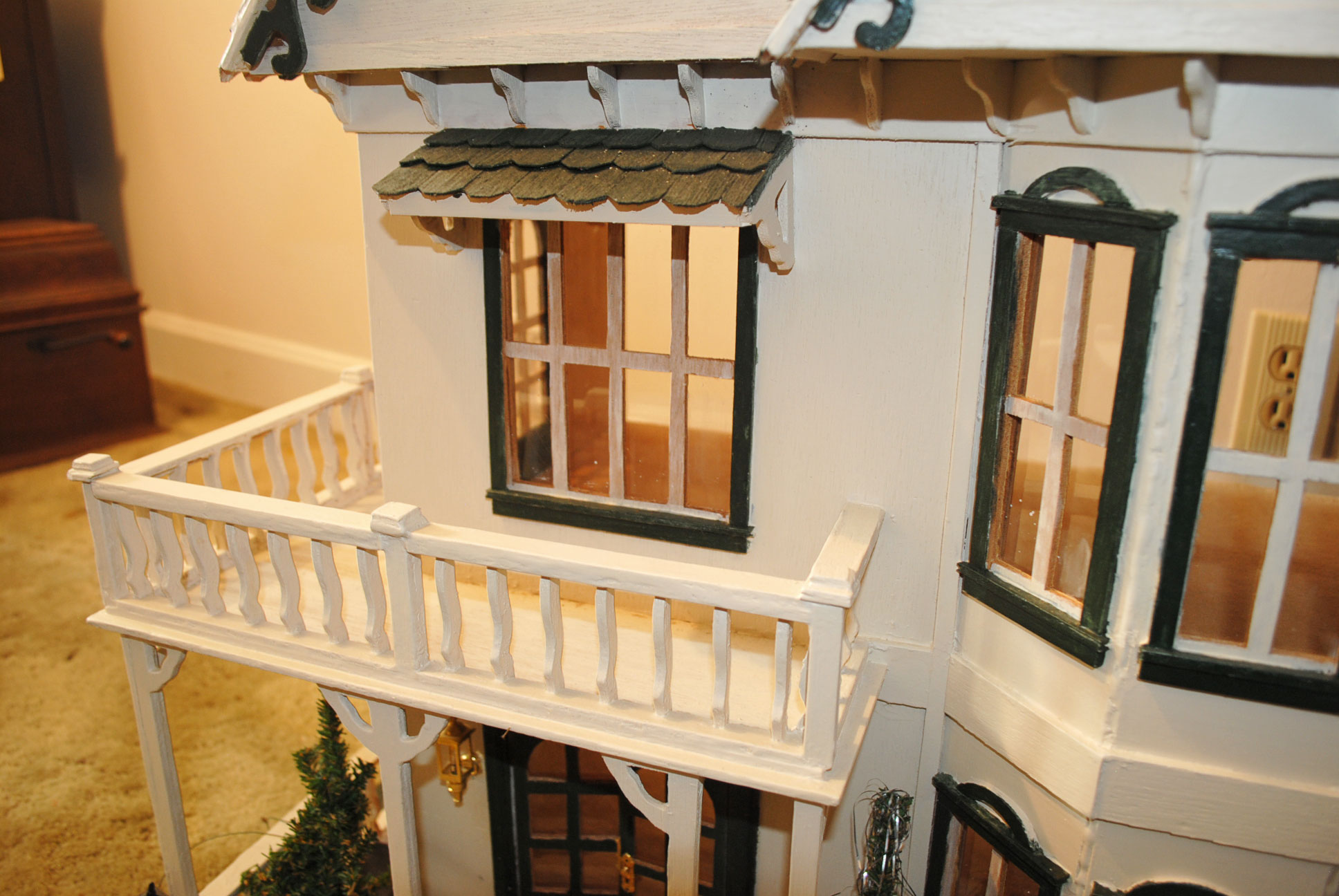 Vintage Handcrafted Victorian Dollhouse