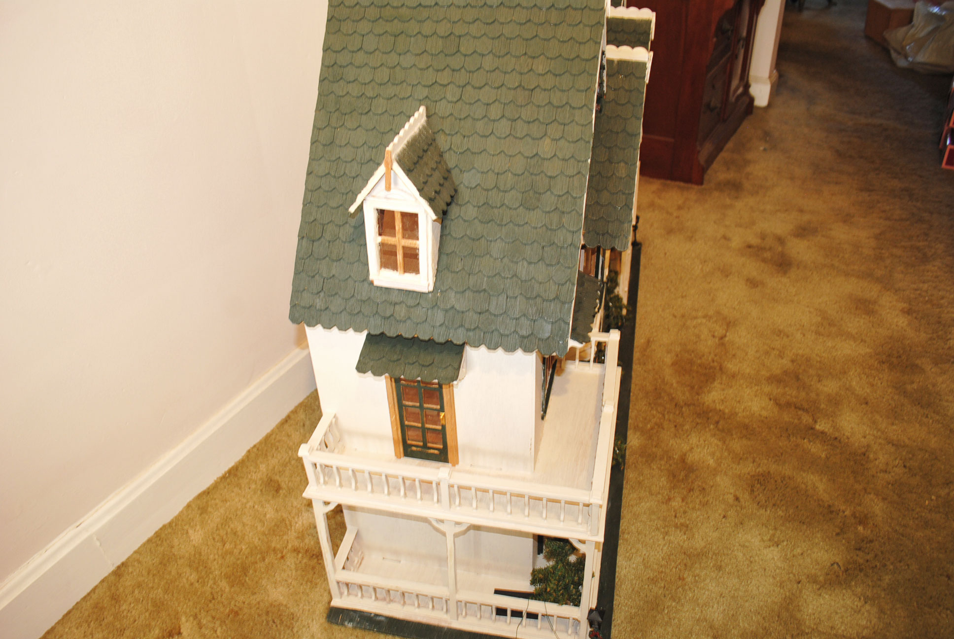 Vintage Handcrafted Victorian Dollhouse