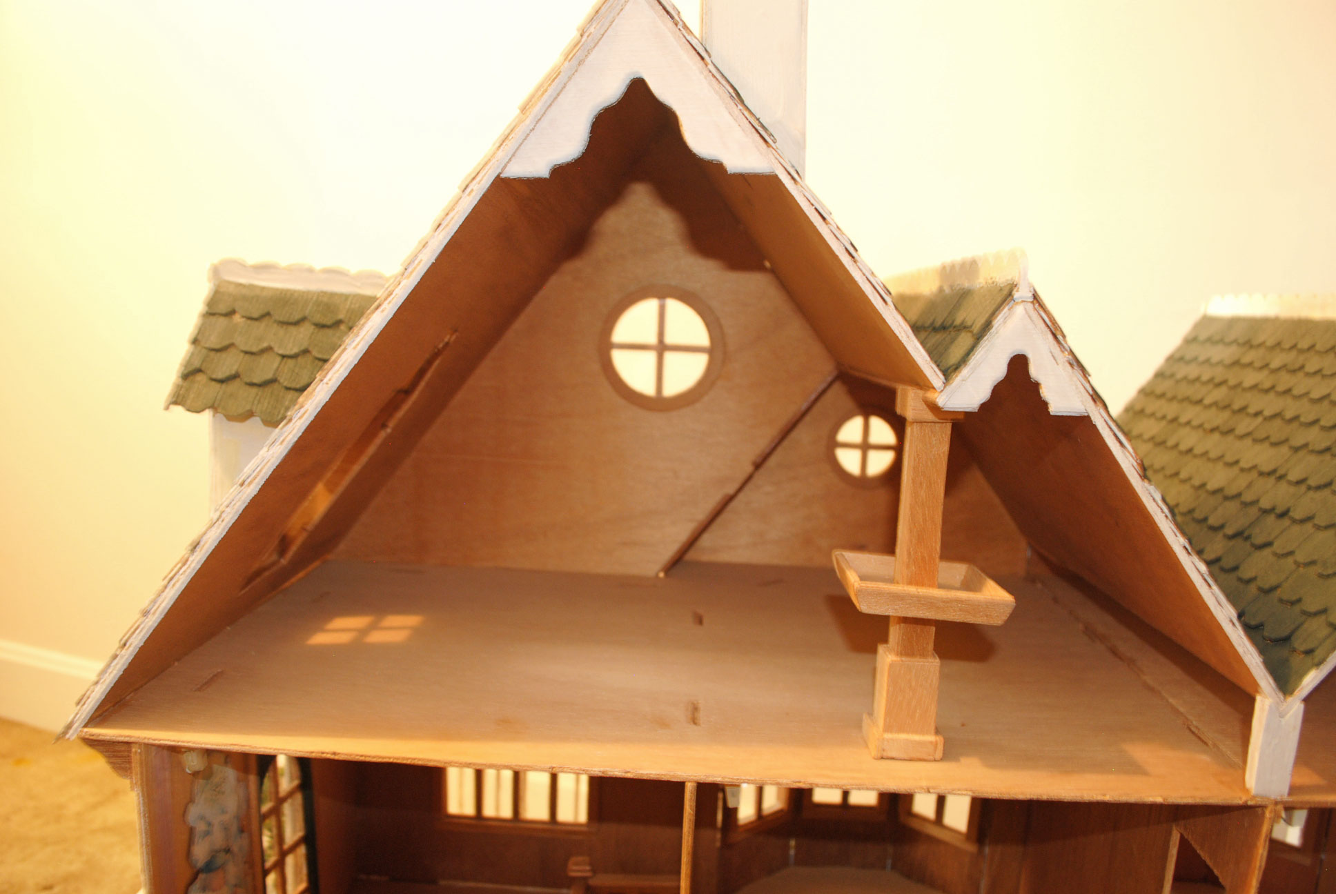 Vintage Handcrafted Victorian Dollhouse