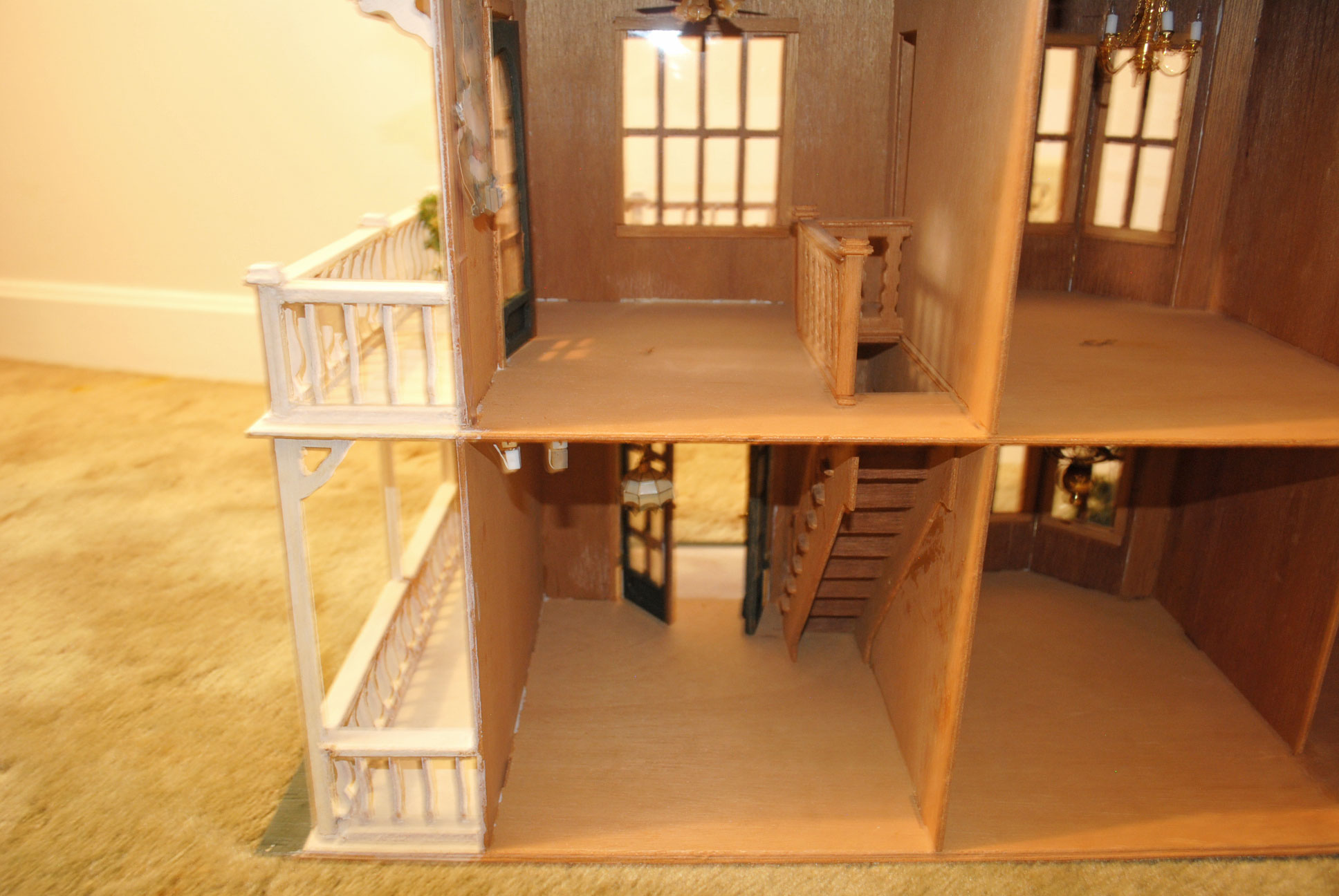 Vintage Handcrafted Victorian Dollhouse